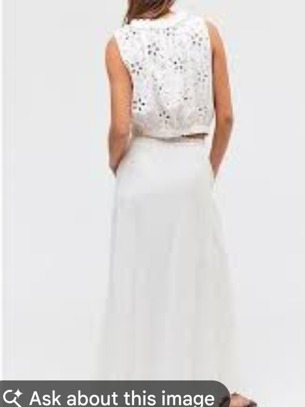 NWT Free People Madelyn Cotton Maxi Skirt Set White Sugar Swizzle Boho Eyelet M - Picture 4 of 11